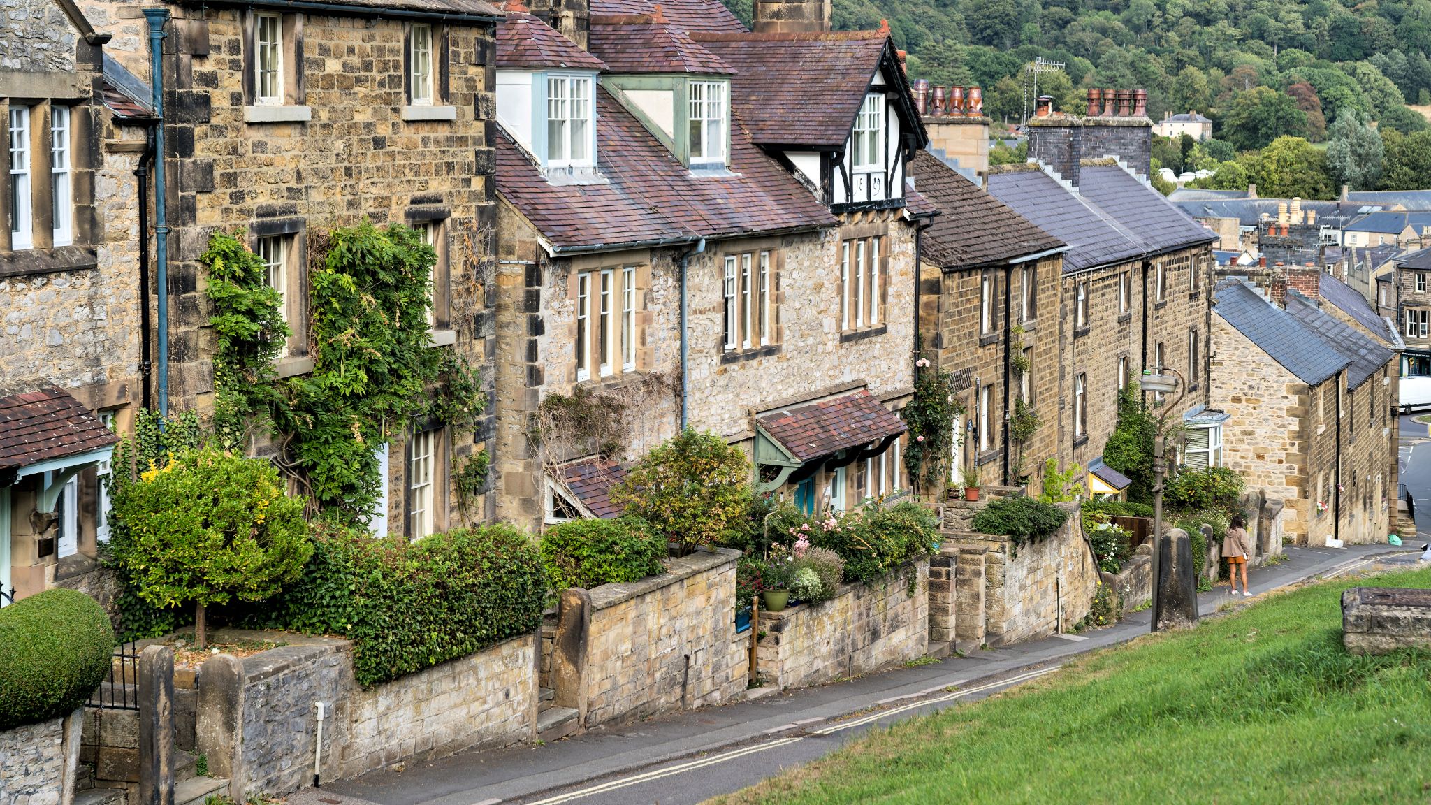 Straßenzug neben der All Saints Church in Bakewell